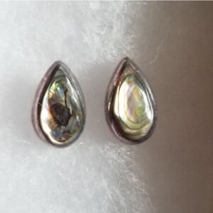 Vintage Teardrop Abalone Earrings
